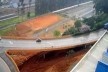 Vista do terreno e da alça de acesso ao viaduto