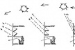 Esquema dos brise-soleil móveis do Ministério da Educação, Lúcio Costa e equipe, 1936-42