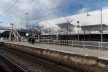 Museu dos Coches, vista a partir da via férrea, Lisboa, 2008-2015. Arquitetos Paulo Mendes da Rocha e escritórios MMBB Arquitetos e Bak Gordon Arquitectos