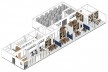 Isometric view of the short-term project for the pharmacy at the University Hospital of USP, São Paulo SP