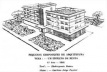 Trabalho de aluno. Disciplina Pequenas Composições de Arquitetura. Revista Arquitetura, Engenharia, Urbanismo, Belas Artes e Decoração, vol. II, 1946, p. 54