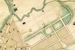 Detalhe do Mappa de Carlos Rath de 1855, com a localização do parcelamento dos terrenos da Santa Casa