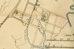 Detalhe do Mappa de Carlos Rath de 1868, com a localização do parcelamento dos terrenos da Santa Casa