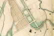 Detalhe do mapa da cidade de São Paulo, de Carlos Rath de 1855, mostrando a região da Glória. Neste mapa aparece assinalado o traçado das ruas elaborado por Carlos Rath e que daria ao bairro a sua futura configuração