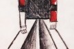 Exposição Vkhutemas: o futuro em construção (1918-2018), figurino de Kazimir Maliévitch para a ópera Vitória sobre o Sol