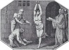 A punição pelo suplício do corpo – imagem de um processo de tortura pela inquisição espanhola em 1700 (imagem de domínio público)