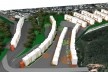 Perspectiva – Implantação em Capão Redondo. Concurso Habitação para Todos. CDHU. Edifícios de 4 pavimentos - Menção honrosa.