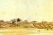 Arnaud Julien Pallière, Panorama da cidade de São Paulo – 1821, aquarela sobre papel - Vista magnífica da cidade de São Paulo, onde aparecem a casa da Marquesa de Santos e a torre da Igreja dos Jesuítas. À direita está o mosteiro de São Bento