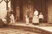 Chegada de um trem na estação da Cantareira, detalhe, c.1895