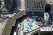 Rainbow City presented by AOL, an environmental and interactive art installation by FriendsWithYou, on view from June to early July at The Lot, a temporary public plaza below the High Line at West 30th Street, looking East. ©Friends of the High Line, 20