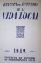 Frontispício da Revista de Estudios de la Vida Local, N.1, Ano I, 1942, publicada pelo Instituto de Estudios de Administración Local