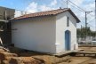 Capela já remodelada, com a escavação à mostra