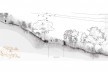 Armadura da paisagem. Infraestrutura verde nas encostas do Morro da Formiga, corte longitudinal sistema de drenagem (trecho 3), Rio de Janeiro RJ Brasil, 2021. Arquiteta Larissa de Paula Scheuer
