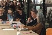 Apresentação de Paulo Mendes da Rocha no saguão da Faculdade de Arquitetura e Urbanismo Mackenzie, participação de Neide Jallageas e mediação de Maria Isabel Villac, ago. 2019