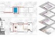 Esquemas de circulação nas casas Ubatuba, 2005-2006, e Ubatuba II, 2011-2012: esquema das circulações no terraço e no setor social-serviço. Arquiteto Angelo Bucci / SPBR Arquitetos
