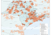 Mapa de arranjos populacionais e concentrações urbanas em São Paulo