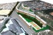 Perspectiva – Implantação em Taboão da Serra. Concurso Habitação para Todos. CDHU. Edifícios de 4 pavimentos - Menção honrosa.