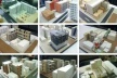 Imagens das maquetes finais de algumas propostas. No alto do semestre 2005-1, no centro do semestre 2006-1 e embaixo do semestre 2006-2