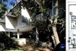 Figuras 31 e 32 – Vilanova Artigas, Casa Domschke, São Paulo, 1974, vista; Vilanova Artigas, Casa Domschke, São Paulo, 1974, planta térrea