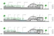 Concurso de Propostas Arquitetônicas para o futuro SESC Guarulhos, 5º lugar, cortes. Escritório Ricoy Torres Consultoria e Projetos