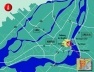 Cidade Multimídia em Montreal, mapa da região
