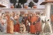 La resurrezione del figlio di Teófilo e San Pietro in cattedra, pintura começada por Masaccio (1427) e concluída mais tarde por Filippino Lippi