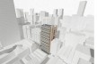 Proposta de apropriação para o Edifício Garagem do Carmo, vista aérea, Rio de Janeiro RJ Brasil, 2021. Arquiteta Maria Vitória Netto Martins