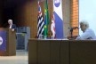 Fernando Vázquéz faz a mediação da conversa de Carlos Eduardo Dias Comas com a plateia, Encontro Núcleo Docomomo-SP 2015