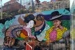 Grafite em La Paz/Bolívia, em destaque figura da “cholita”