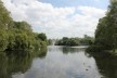 James’s Park Lake. Ao fundo o Horse Guard Parade e a London Eye