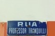 Placa da Rua Professor Tranquilli, Vila Mariana, São Paulo