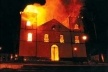 Igreja durante o incêndio