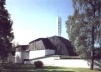 Igreja de Vuoksenniska, Imatra, Finlândia, 1956/59. Vista exterior, posterior ao acesso