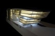 Biblioteca e Centro de Aprendizagem, Universidade de Economia e Negógios de Viena, modelo físico. Zaha Hadid Architects