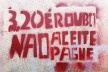 Movimento Passe Livre, pichação em muro no centro da cidade