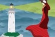 Desenho da capa do livro Ao farol, de Virginia Woolf, tradução de Denise Bottman, edição da editora L&PM de 2013