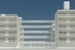 Perspectiva geral. Concurso Habitação para Todos. CDHU. Edifícios de 6/7 pavimentos - 2º Lugar.