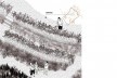 Armadura da paisagem. Infraestrutura verde nas encostas do Morro da Formiga, vista funcionamento das hortas terraceadas e sistema de drenagem por muros gabião e jardins filtrantes, Rio de Janeiro RJ Brasil, 2021. Arquiteta Larissa de Paula Scheuer