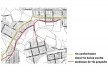 Detalhe da mudança da via que possibilitou a ampliação da praça existente