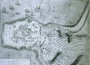 Cidade território, período colonial. Plano de la Plaza de San Felipe y Santiago de Montevideo. 1766. Ing. Rodríguez Cardoso. Tinta e aquarela sobre papel. Museu Histórico Municipal. 82 x 67 cm