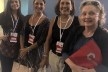 Encontro no V Colóquio internacional sobre Comércio e Cidade, ocorrido na FAU USP em 2016. Professora Gilda Bruna à direita e, na sequência um encadeamento sucessivo de orientadora/orientanda: Heliana Vargas, Eloísa Rodrigues e Larissa Fasoli