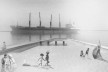 Piscina flutuante no cais, Porto Alegre. Arquiteta Nathalia Cantergiani
