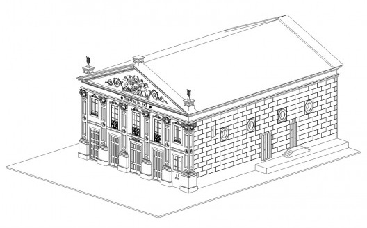 Reconstituição da perspectiva do Theatro da Paz de Limeira