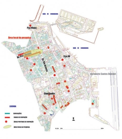 Mapa 2. Pontos e faixas de ocupação