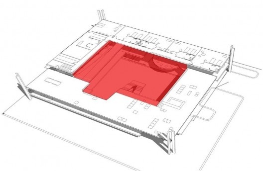 Casa Jorge Edney Atalla, átrio central em destaque sem a cobertura, 1971