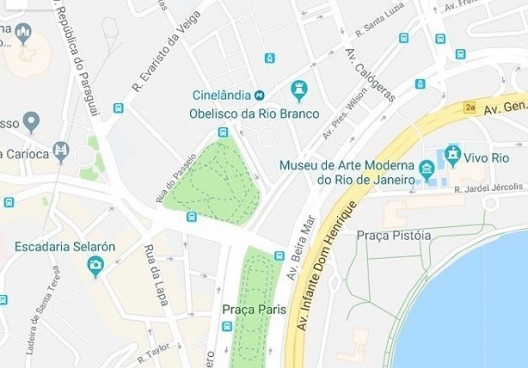 Passeio Público em sua localização atual no bairro do Centro da Cidade do Rio de Janeiro (2017)