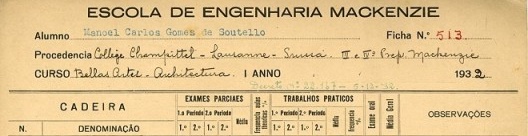 Cabeçalho Ficha EEM n. 513