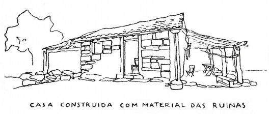 Desenho de Lúcio Costa da casa de pedra de São Nicolau, 1937