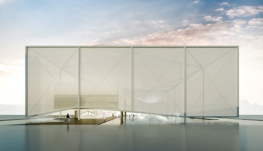 Pavilhão do Brasil Expo Dubai 2020, maquete eletrônica (vista externa), Dubai/Emirados Árabes Unidos, 2018. Arquitetos José Paulo Gouvêa, Marta Moreira, Martin Benavidez e Milton Braga