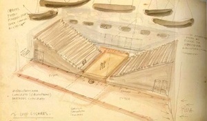 Teatro SESC da Pompéia. Croquis de Lina Bo Bardi - estudo